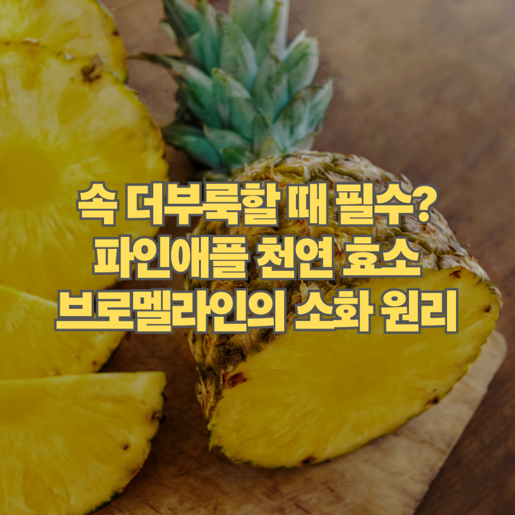  천연 소화제라 불리는 이유, 파인애플 효소 속 브로멜라인
