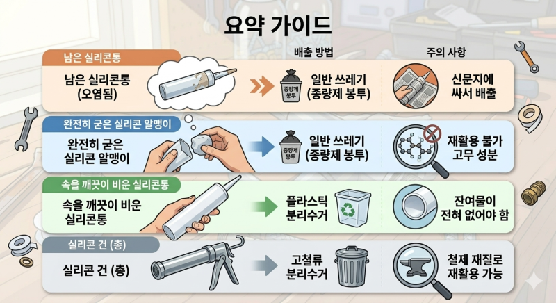 실리콘통 버리는법 재활용이 될까?