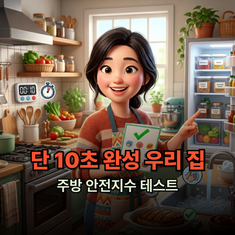 10초 만에 확인하는 우리 집 주방 안전지수와 식중독 예방 체크리스트