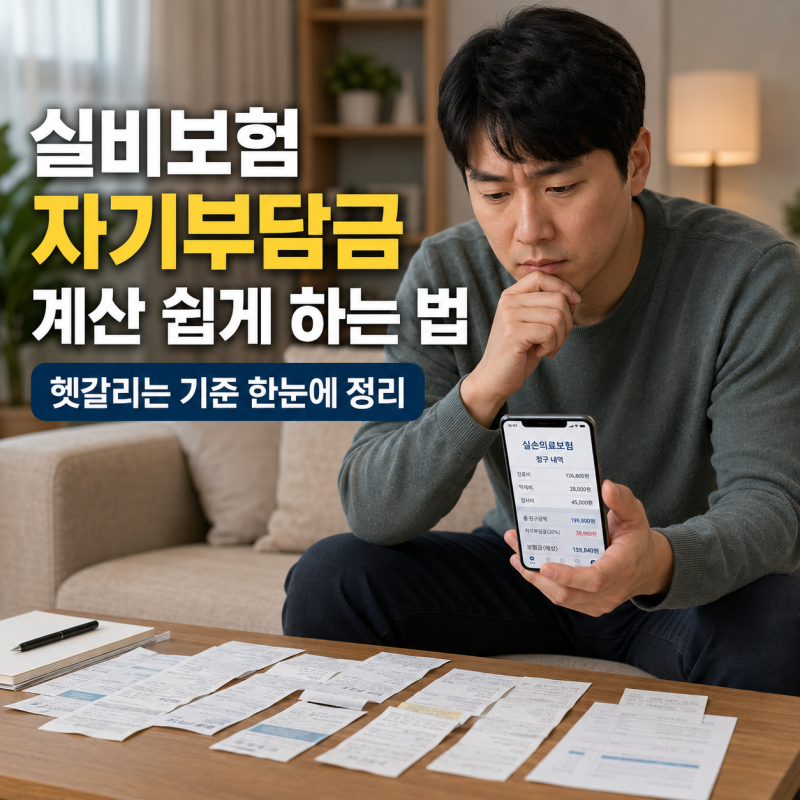실비보험 자기부담금 계산 쉽게 하는 법, 영수증 3초 만에 끝내기