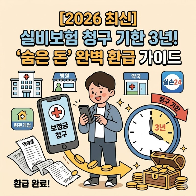 2026년 최신 실비보험 청구 기한 완벽 정리: 3년 소멸시효 지나도 받는 법