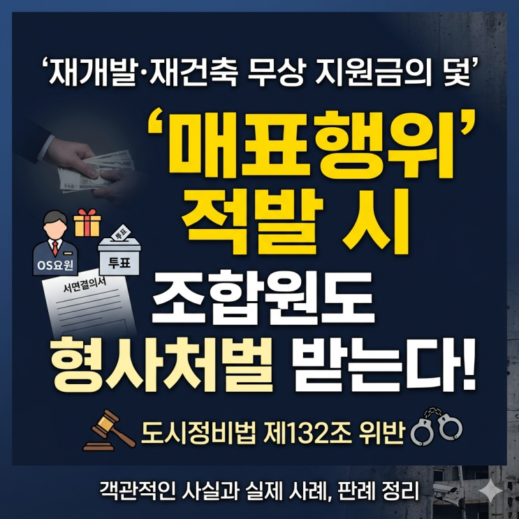  세대당 2억원 지급? 도시정비법 위반 처벌 기준과 실제 사례