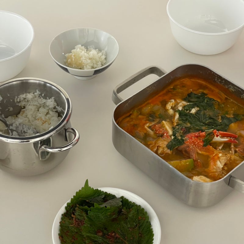 마켓컬리 남도식 된장 꽃게탕 밀키트 국물 맛 게시원
