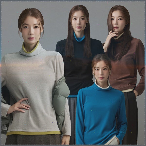 메시제이 따스온 기모 블라우스 4종 레이어드 가을 겨울 여성 배색 목폴라 티셔츠 터틀넥 이....