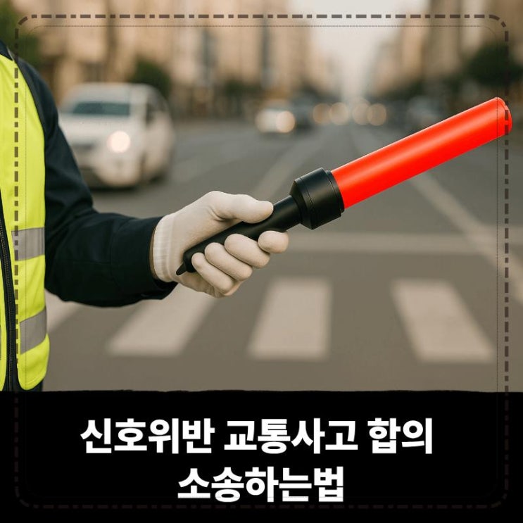 신호위반 교통사고 합의 소송하는법