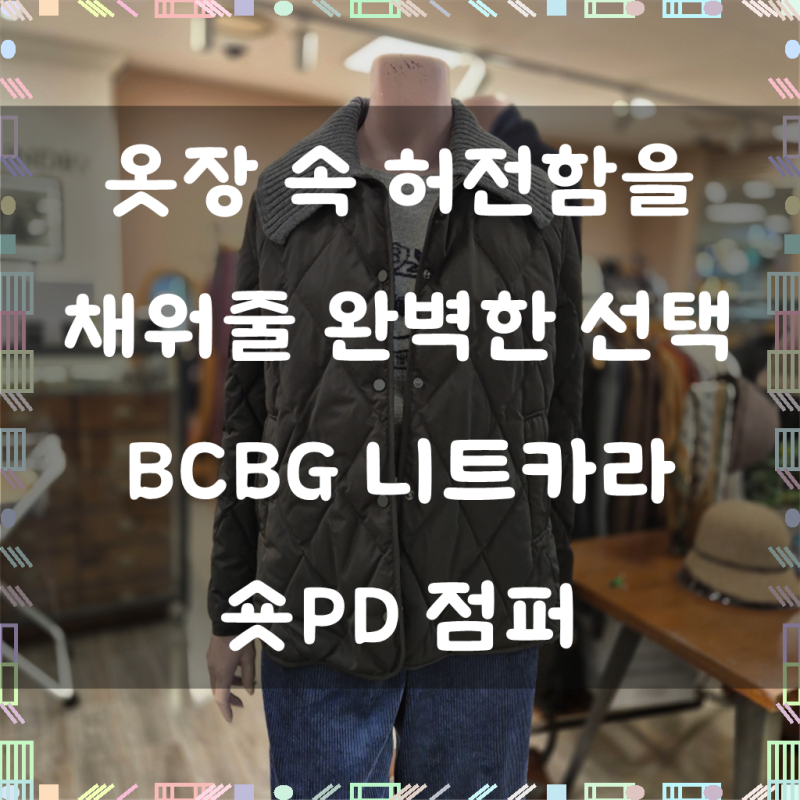 BCBG 니트카라숏PD 점퍼 _ B4DAF881 99 [BLACK]