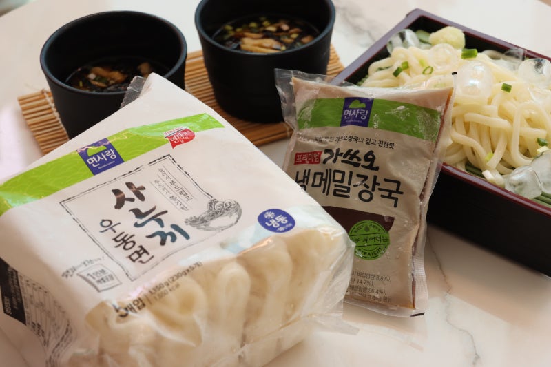 쯔유 냉우동 레시피 면사랑 사누끼우동면 쫄깃한 면발! 냉동우동면 추천