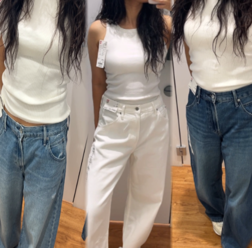 [유니클로 배기 커브진] 연청·진청·화이트 컬러별 실착 후기 및 핏 비교