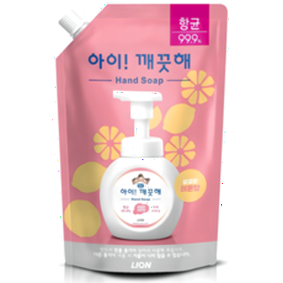  아이깨끗해 항균 폼 핸드솝 리필 레몬향 - 대용량 600ml로 더 오래