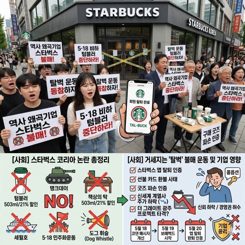 [사회] 우연의 일치일까, 숨겨진 암호일까? 난리 난 스타벅스 코리아 논란 총정리