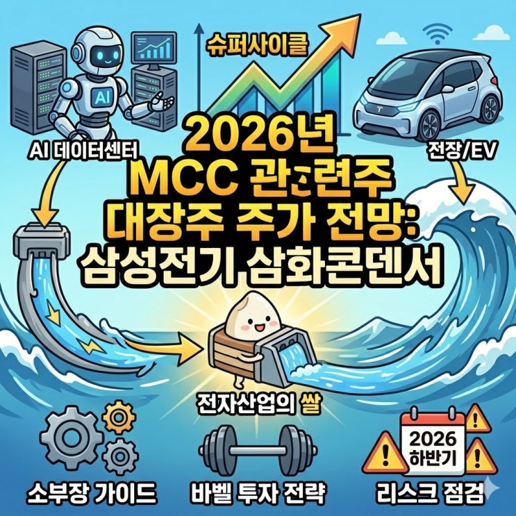  2026년 MLCC 관련주 대장주 주가 전망: 삼성전기 삼화콘덴서 슈퍼사이클 완벽 해부