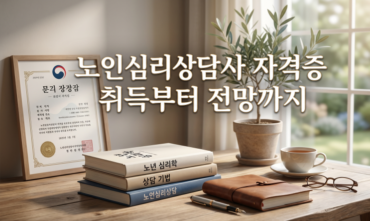  노인심리상담사 자격증 취득부터 전망까지