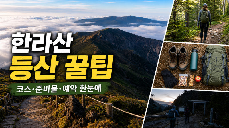 한라산 등산 예약 방법과 코스별 소요시간 정리