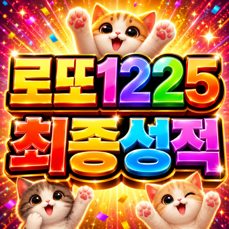  2026 로또 1225회 최종 성적 공개, 자동·AI조합·개인조합 결과 한눈에 보기! 