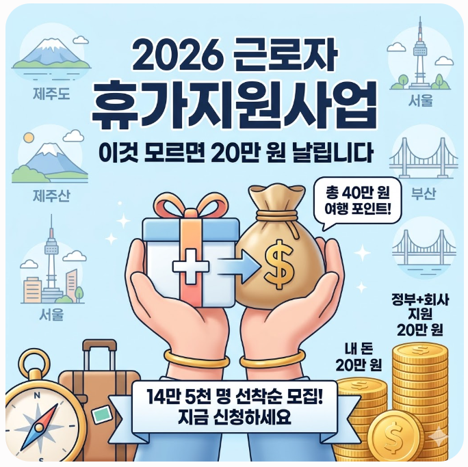  2026 근로자 휴가지원사업 신청 방법 이것 모르면 20만 원 날립니다