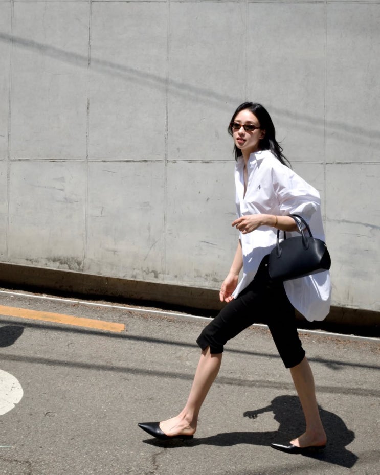  아들맘 손연재의 올드머니룩 스타일의 카프리팬츠, 여름 꾸안꾸룩 완성