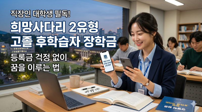 직장인 필수! 희망사다리 2유형 고졸 후학습자 장학금으로 등록금 걱정 없이 대학 다니는 법