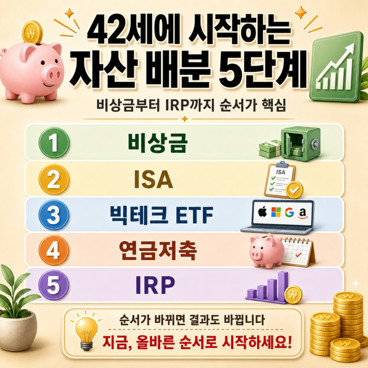  40대 자산 배분 5단계 순서, 비상금 CMA부터 시작하기 (1편)