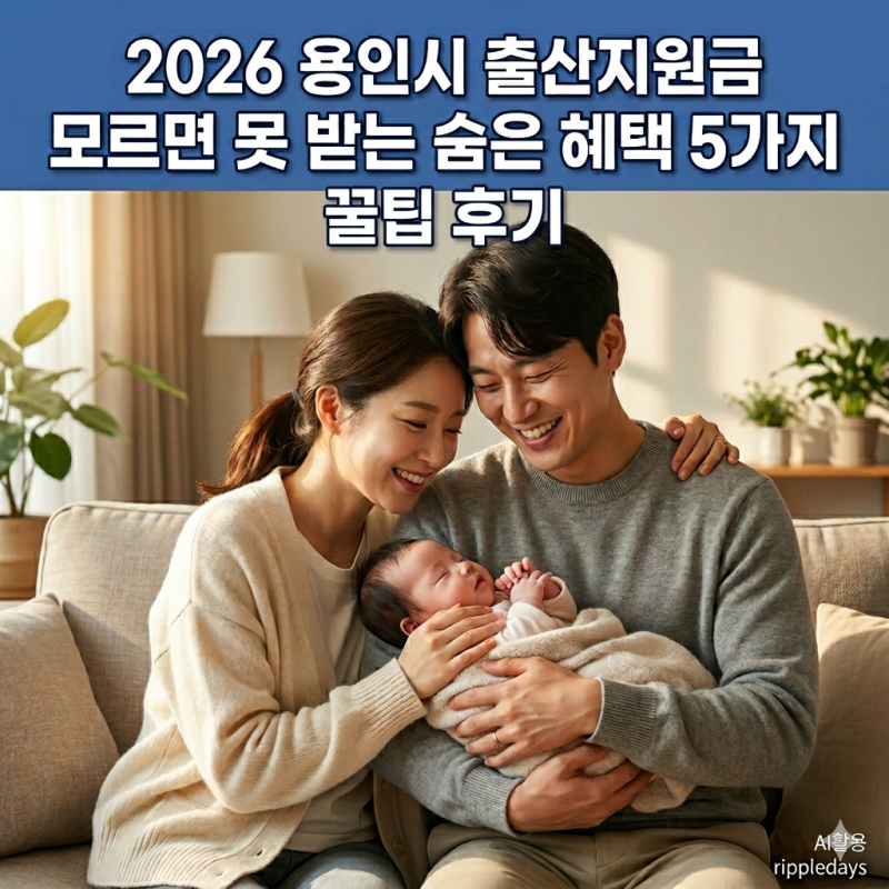 2026 용인시 출산지원금 모르면 못 받는 숨은 혜택 5가지 꿀팁 후기