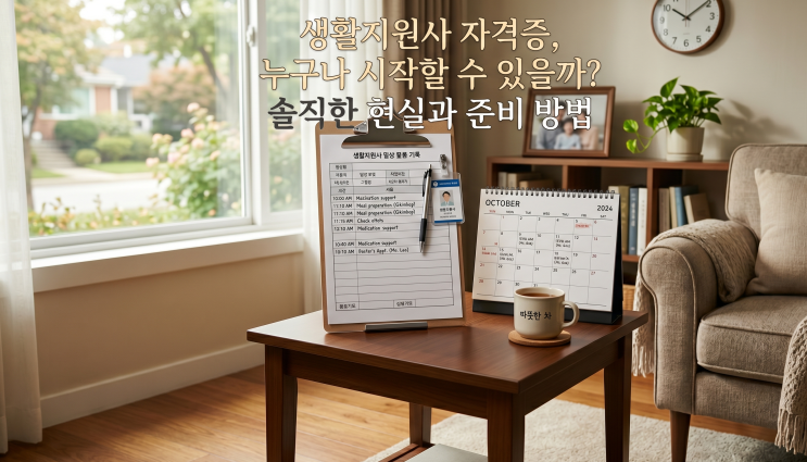  생활지원사 자격증, 누구나 시작할 수 있을까? 솔직한 현실과 준비 방법