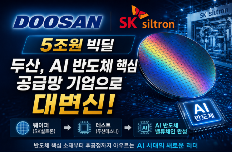  두산 5조 빅딜, AI·반도체 진출의 핵심은 SK실트론 인수에 있습니다