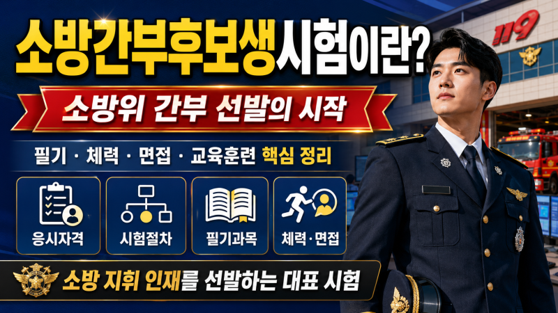 소방간부후보생시험이란 무엇이며 소방 지휘 인재를 선발하는 중요한 시험으로 여겨질까
