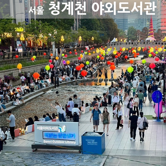 서울 도심 속 힐링 끝판왕 청계천 야외도서관 ‘책읽는 맑은냇가’ 후기 & 야장 감성부터 청....