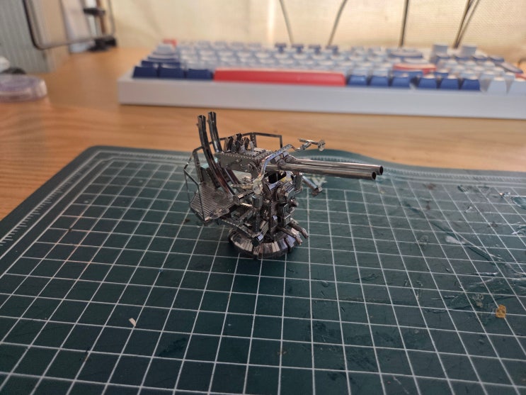 3D 금속모형 2연장 40mm 대공포 (40mm-Twin-gun)
