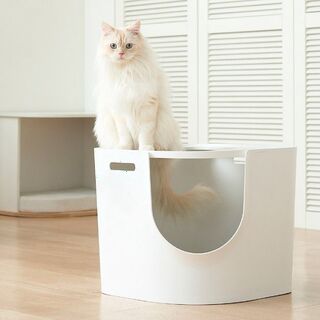  고양이 화장실 푸푸박스 투웨이 - 넓고 깔끔한 후드형 모래장