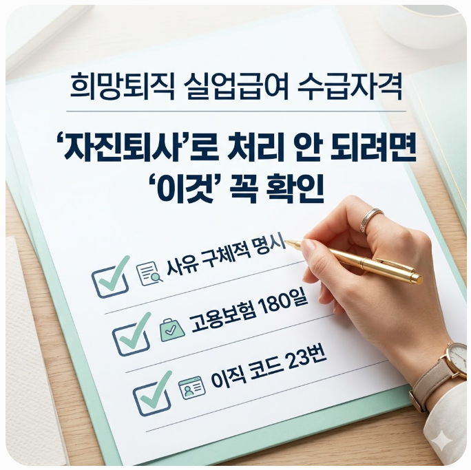  희망퇴직 실업급여 수급자격, 자진퇴사로 처리 안 되려면 '이것' 꼭 확인
