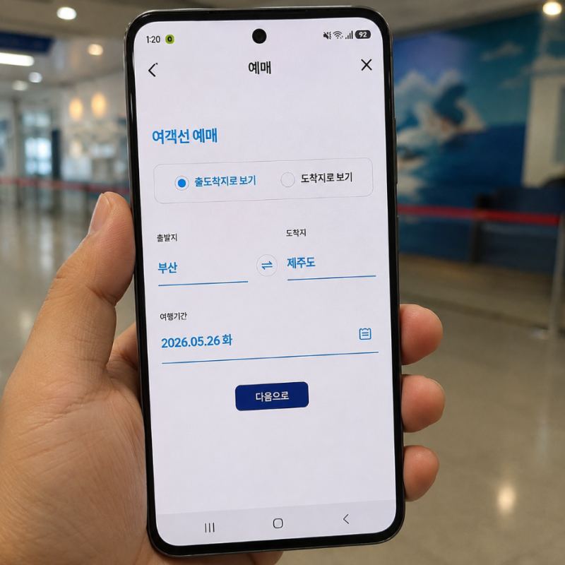 부산 제주도 제주 배편 배 요금 시간 예약 현재 운영하나