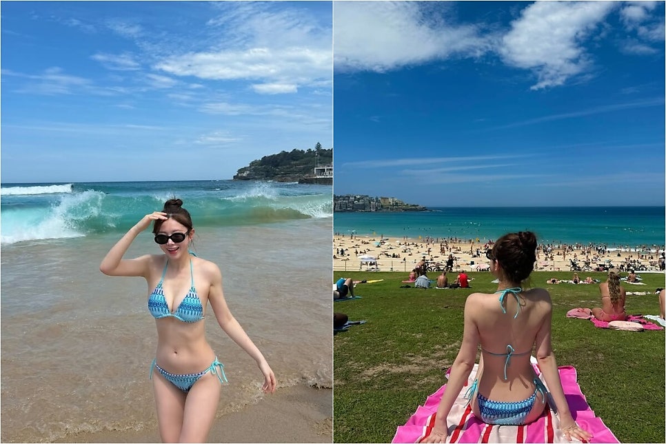 김나연 치어리더 시드니 해변 근황, 청량한 비키니 스타일이 화제 된 이유