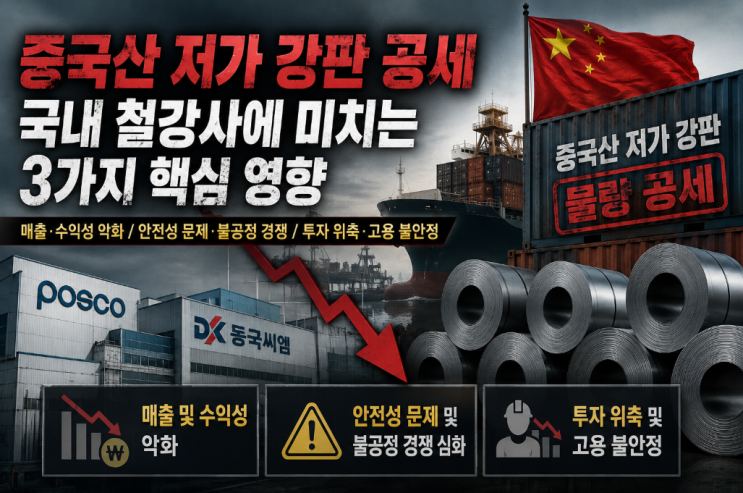  반덤핑 관세 앞두고...빈틈 파고드는 中 저가 강판, 국내 철강사에게 미칠 영향 3가지
