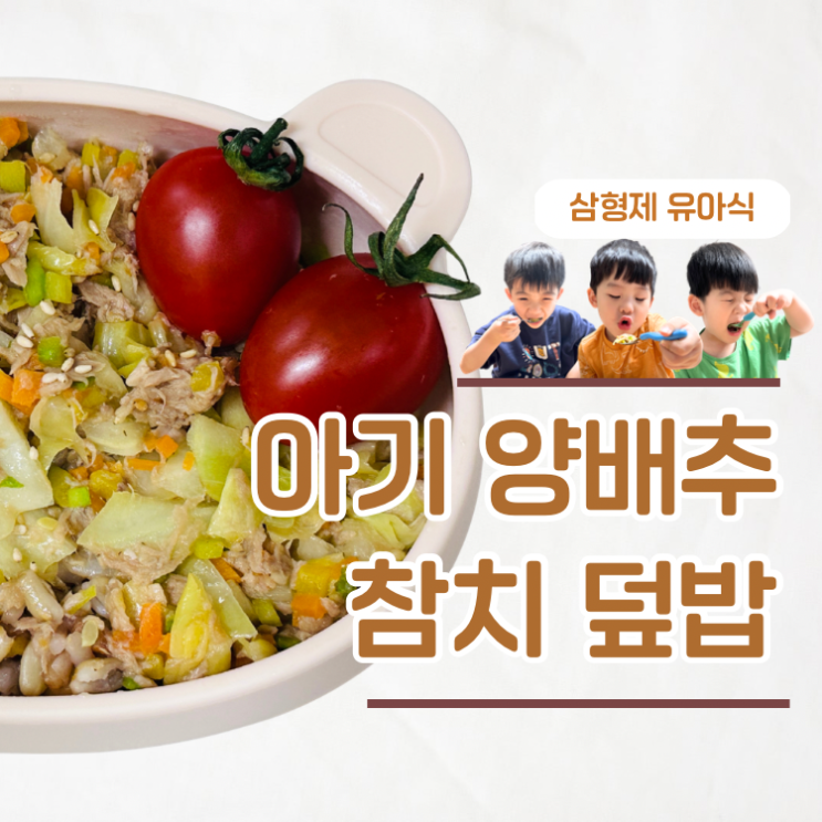  유아식 양배추참치덮밥 채소 안 먹는 아이도 한그릇 뚝딱