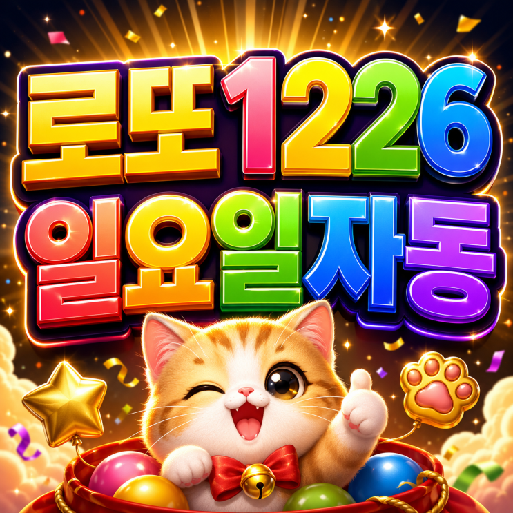  2026 로또 1226회 일요일 자동 2장 자동 분석, 이번 회차 흐름을 바꿀 핵심 패턴은!? 