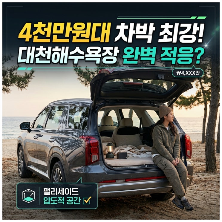  수입 SUV 살 필요가 없네요" 대천 차박 오너들이 결국 4000만 원대 팰리세이드로 정착!