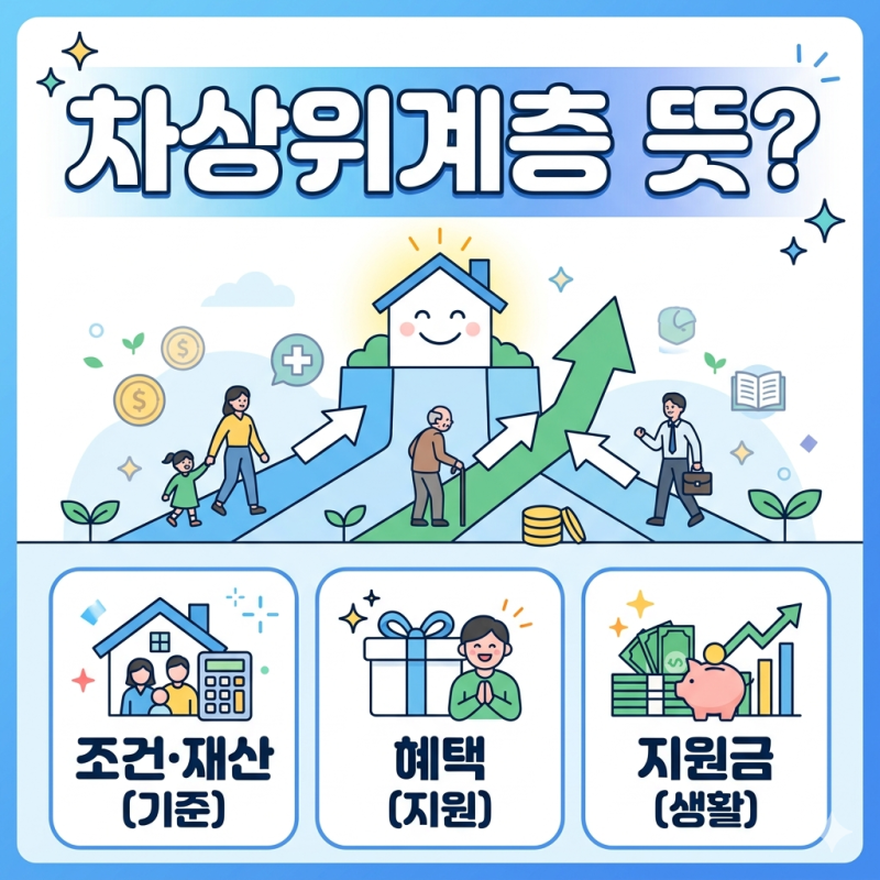 차상위계층 뜻 쉽게 정리｜조건·재산·혜택·지원금 총정리
