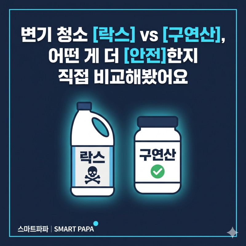 변기 청소 락스 vs 구연산, 어떤 게 더 안전한지 직접 비교해봤어요