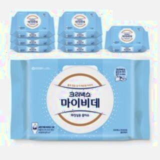  마이비데 클린케어 화장실용 물티슈 캡형 80매 8개 - 위생적 직수형 사용감