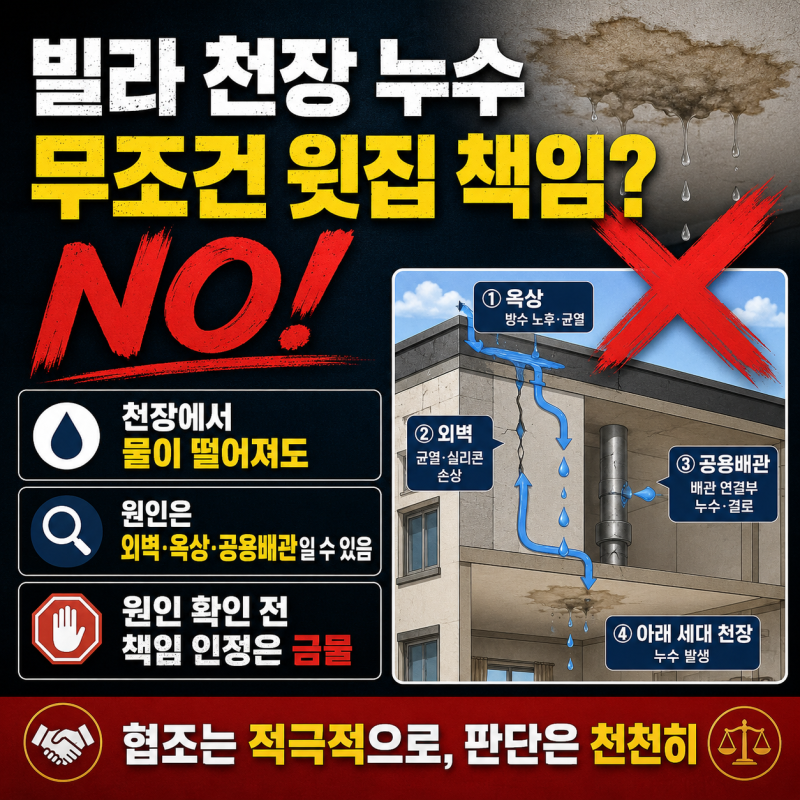 빌라 외벽 누수 탐지비용 책임 누구 잘못?(ft.빌라 투자자 필수 체크 부분!)