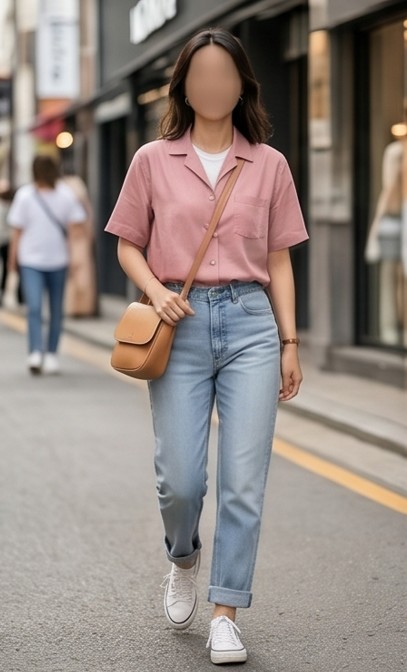 올봄 핑크셔츠 품절 대란 난 이유 있었네, 코디법 총정리