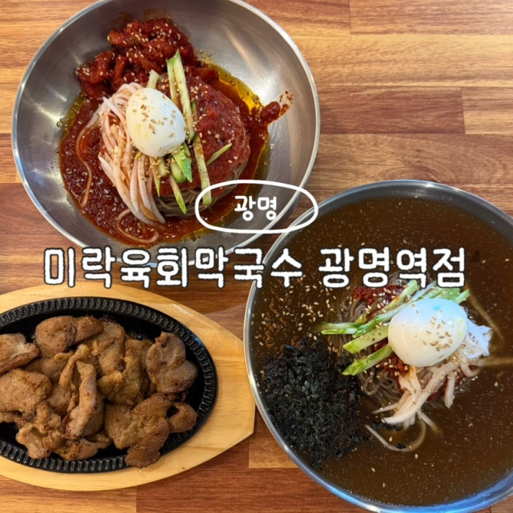  광명이케아맛집 광명동굴 롯데몰 근처 아이랑 가기 좋은 미락육회막국수 광명역점