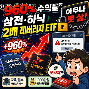 "960% 수익률" 삼성전자, SK하이닉스 2배 레버리지 ETF 사는 방법 총정리!