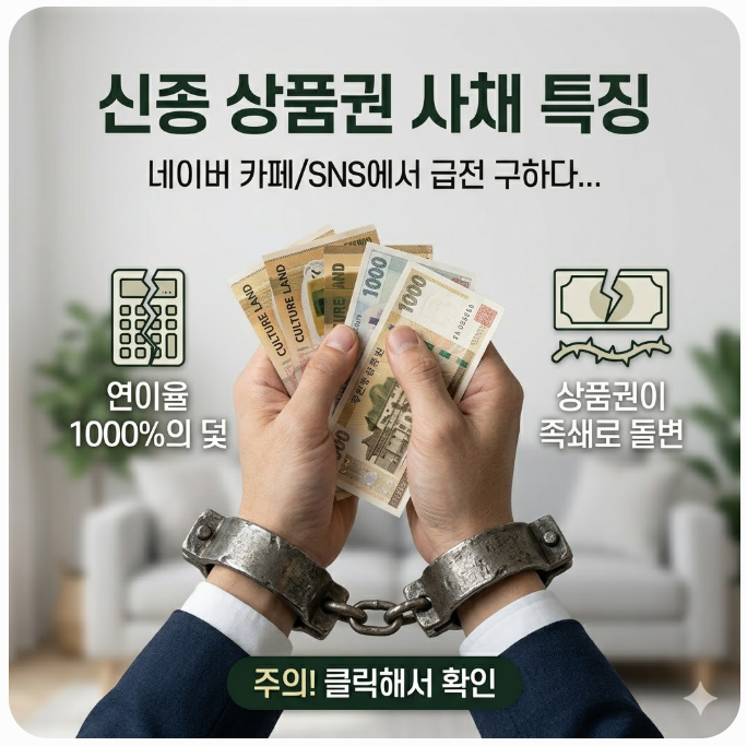  급전 필요한 서민들 울리는 2026년 신종 상품권 사채 특징