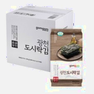  곰곰 광천 도시락김 5g 64개 - 작은 사이즈의 간편한 김 한 팩