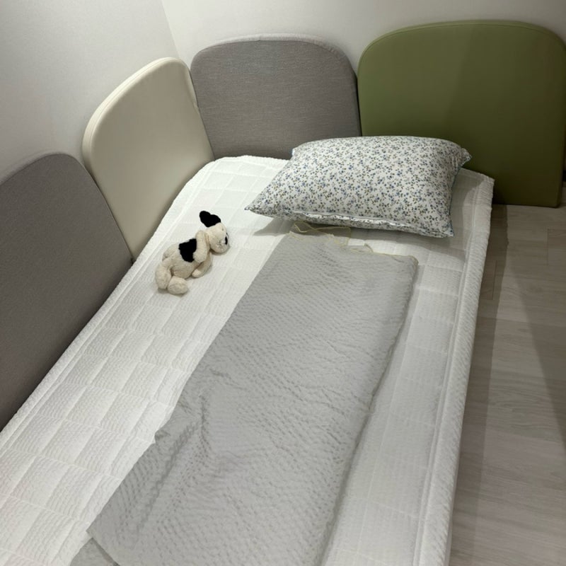 아기침대 시몬스N32토퍼와 저상형 깔판으로 완료