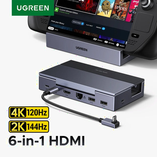  UGREEN 6in1 스팀덱 도킹 - 4K120Hz 올인원 허브