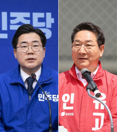 "인천시장 여론조사 지지율" 더불어민주당 박찬대 49% 국민의힘 유정복 34%, 선거 후보