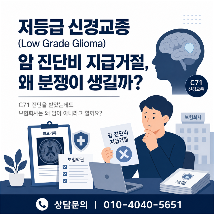  신경교종 Glioma D43 C71 보험금 분쟁이 생기는 원인과 솔루션