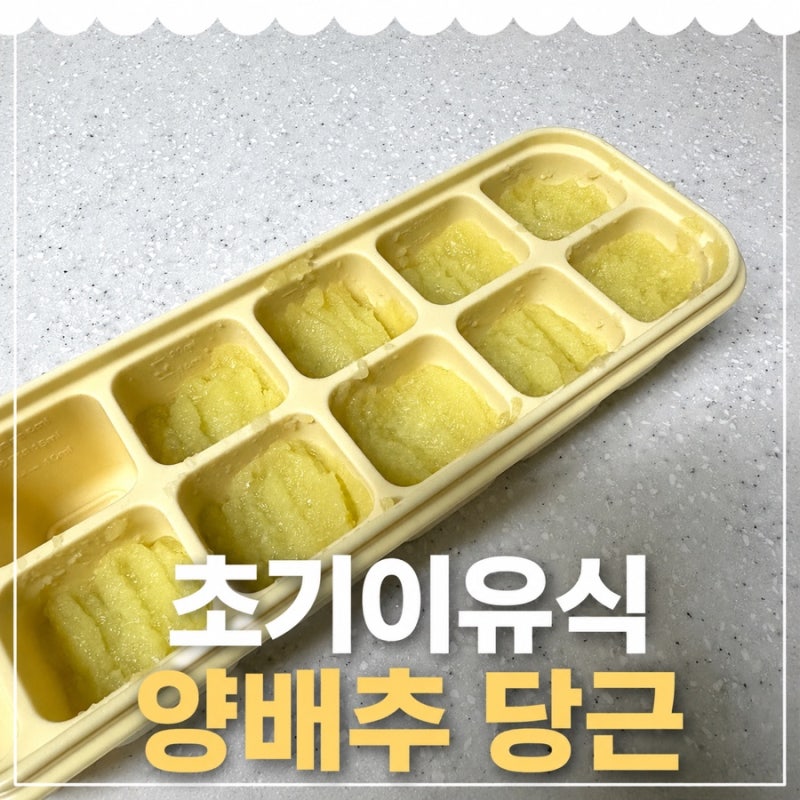 6개월 아기 초기 이유식 토핑 | 양배추·당근 큐브 만들기 (퍼기 찜기 사용)
